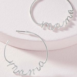 Stella & Dot Mama Hoop Earrings New in Box